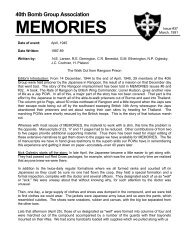 MEMORIES - 40th Bomb Group Association