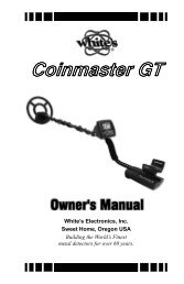 Coinmaster GT Instruction Manual.pdf - White's Metal Detectors