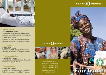 FairTrade Flyer - Textilwerke AG TWB