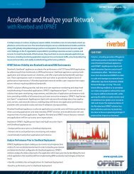 Riverbed and OPNET Alliance Solution Brief