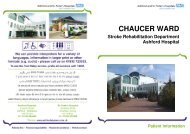 CHAUCER WARD - Ashford and St. Peter's Hospitals NHS Trust