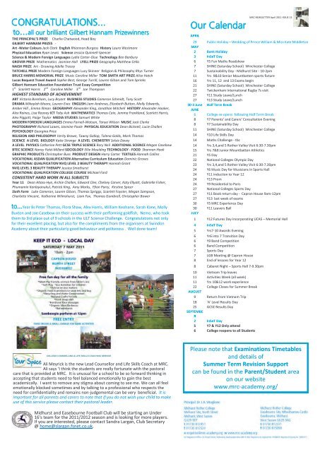 Midhurst Rother College Newsletter Issue 13