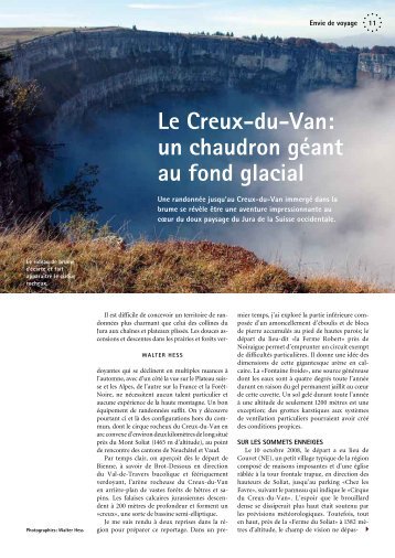 Le Creux-du-Van: un chaudron géant au fond glacial - Mir z'lieb