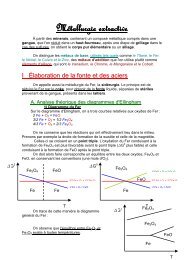 Métallurgie extractive - Chez