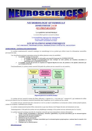 Neurobiologie sensorielle 2 (sept..2011) - Neur-one