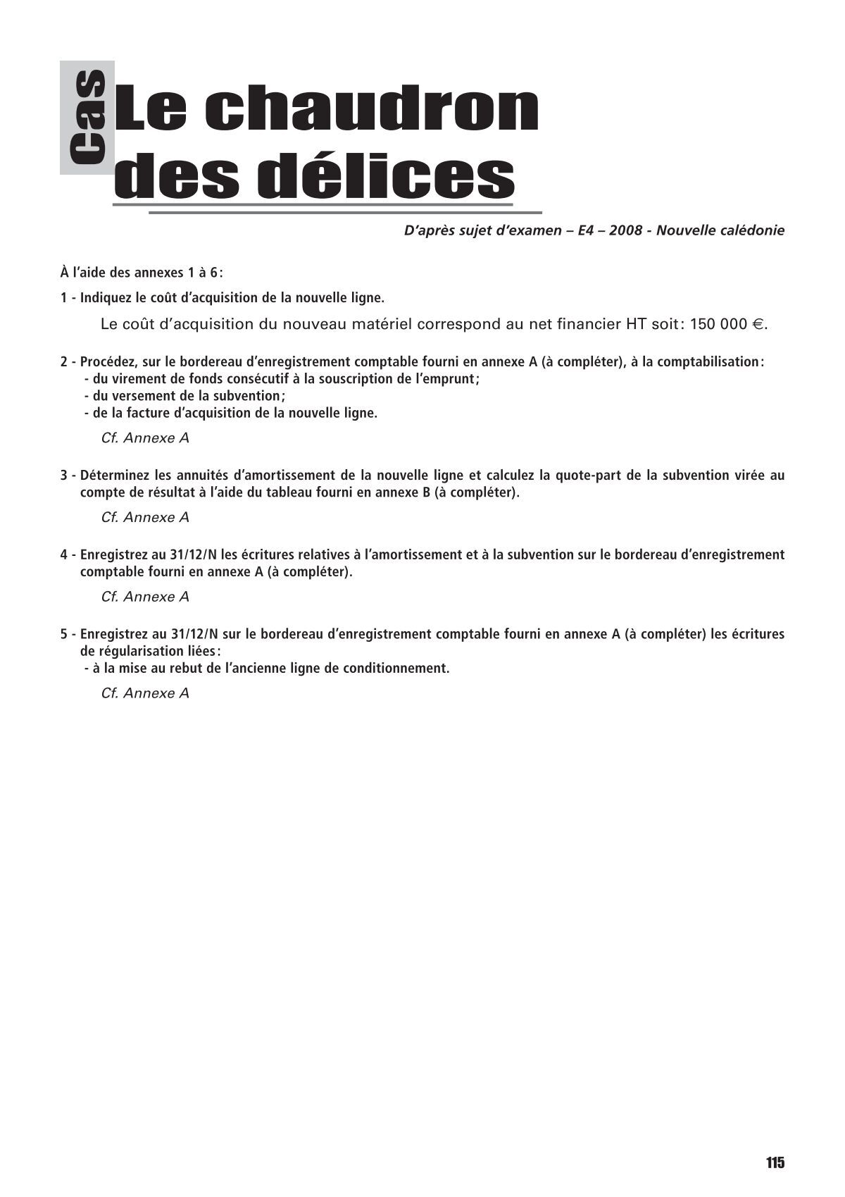 Cas Davi Corrigé Cas Le Chaudron des délices - Corrigé - BTS CGO Lycée Eugène ...