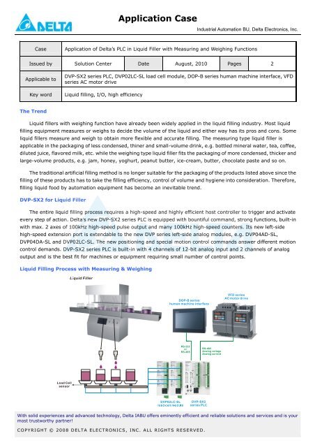 Application Case - Delta Electronics