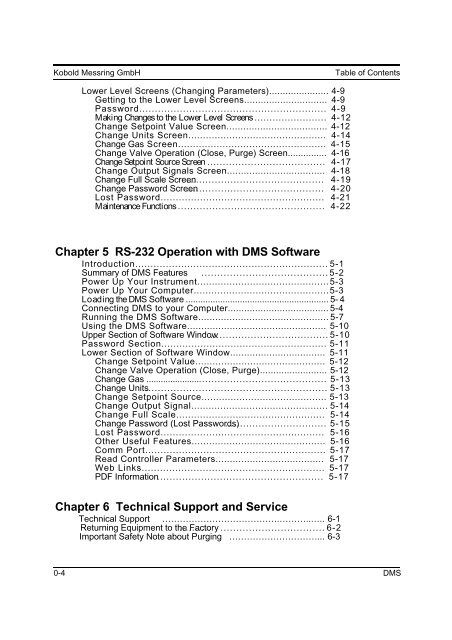 Operating Instructions for Digital Mass Flow Meter and Controller Model: DMS