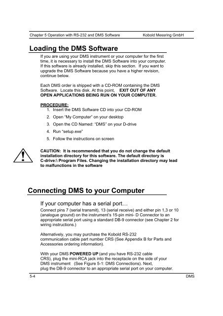 Operating Instructions for Digital Mass Flow Meter and Controller Model: DMS