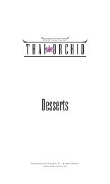 Dessertkarte deutsch - Restaurant Thai Orchid Meilen