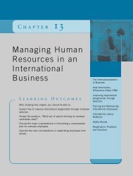 Managing Human Resources in an International Business