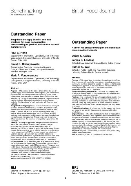 Outstanding Paper - Emerald