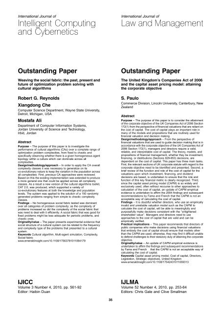 Outstanding Paper - Emerald