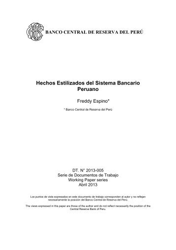 Hechos Estilizados del Sistema Bancario Peruano