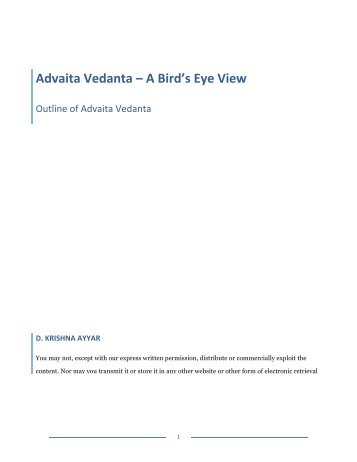 Outline of Advaita Vedanta