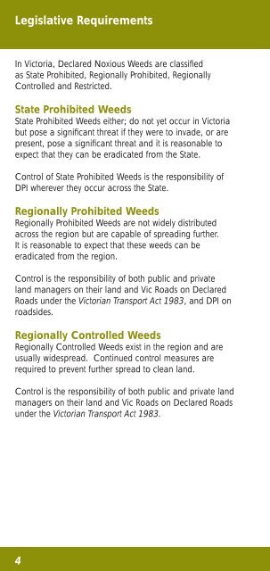 Weeds - Goulburn Broken Catchment Management Authority