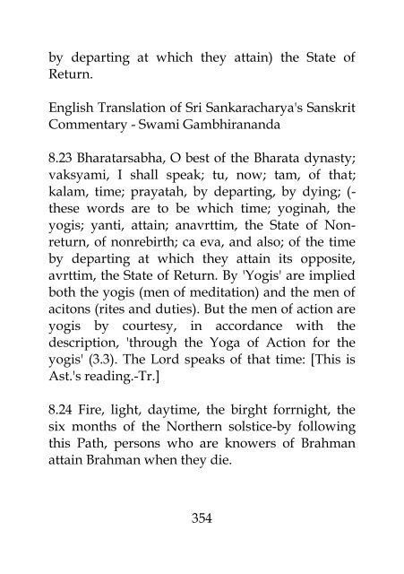 Bhagavad Gita Bhasya (Gambhirananada)