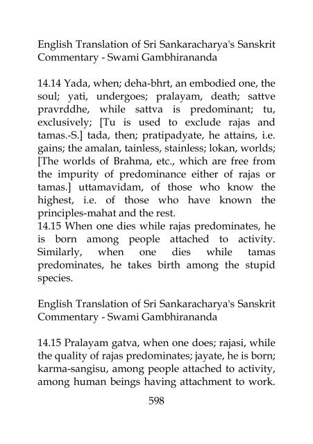 Bhagavad Gita Bhasya (Gambhirananada)