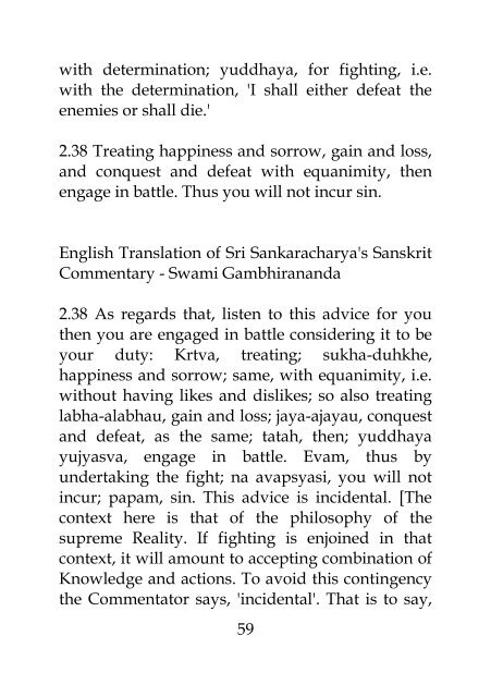 Bhagavad Gita Bhasya (Gambhirananada)