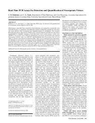 Real-Time PCR Assays for Detection and Quantification of ...