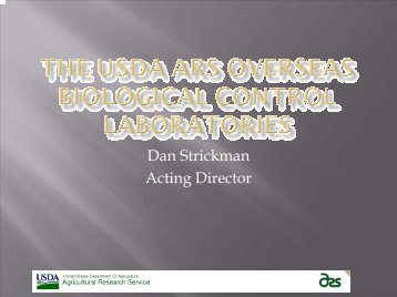 The USDA ARS Overseas Biological Control Laboratories