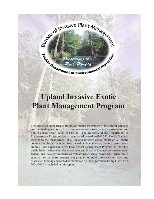 Upland Invasive Exotic Plant Management Program