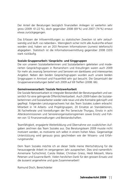 Jahresberichte - Pro Senectute Thurgau - bei Pro Senectute Schweiz
