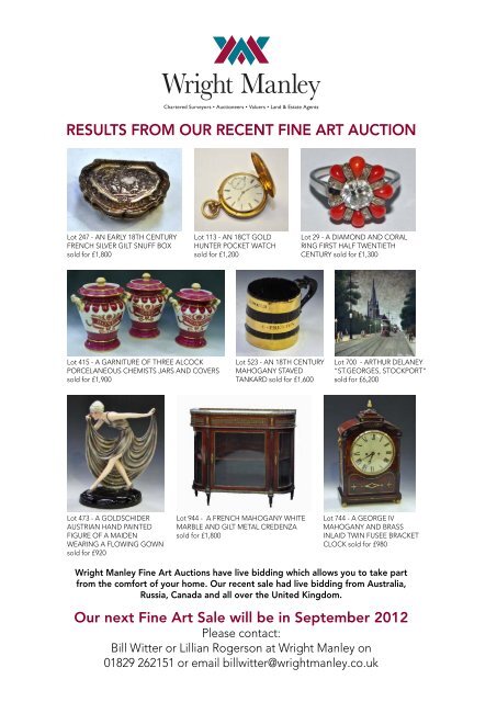 Fine Summer Antiques Auction - Wright Manley