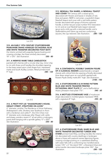 Fine Summer Antiques Auction - Wright Manley