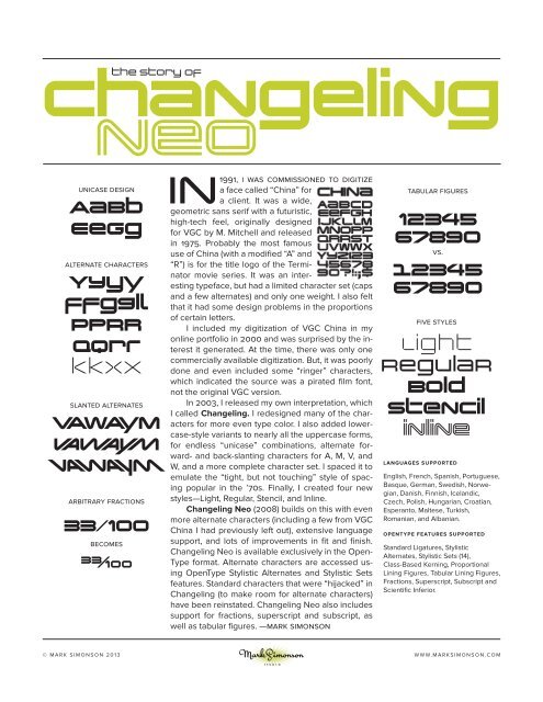 Changeling Neo Specimen. - Mark Simonson