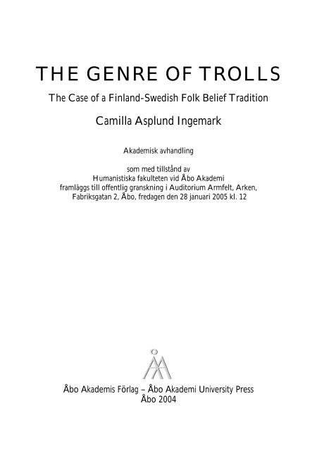 The Genre of Trolls - Doria