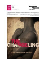 Download The Changeling Education Pack - English Touring Theatre
