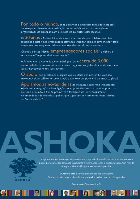 folheto de apresentação - Ashoka - Portugal