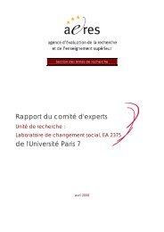 Laboratoire de changement social, EA 2375 - Aeres