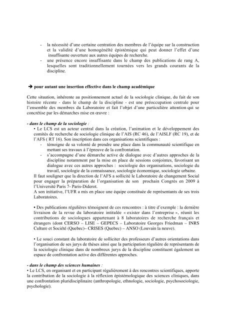 Laboratoire de changement social, EA 2375 - Aeres