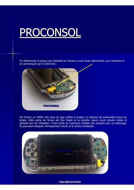 Changement de la coque complète Sony PSP FAT proconsol