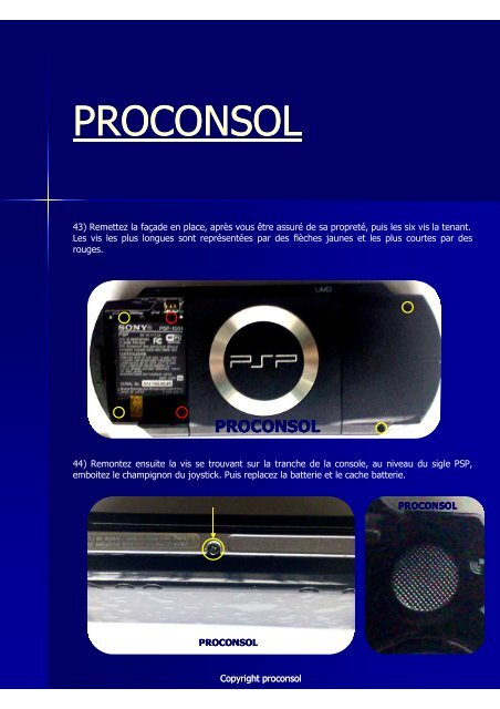 Changement de la coque complète Sony PSP FAT proconsol