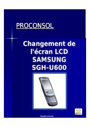 PROCONSOL Changement de l'écran LCD SAMSUNG SGH-U600
