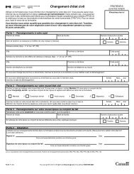 Changement d'état civil - Agence du revenu du Canada