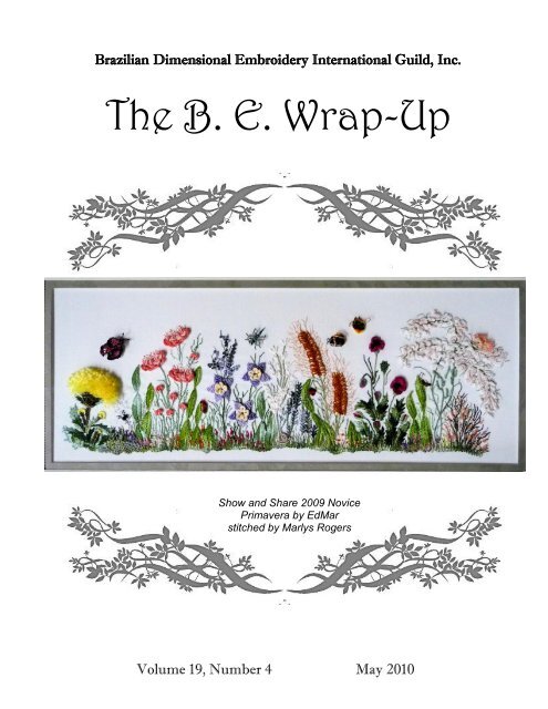 The B. E. Wrap-Up - Brazilian Dimensional Embroidery International ...