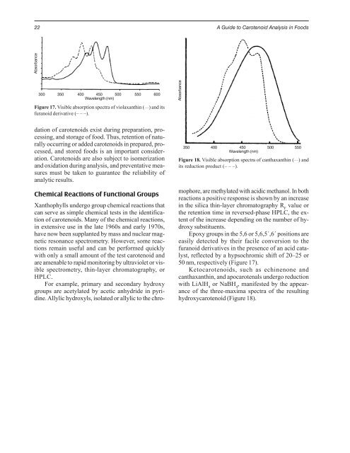 A GUIDE TO CAROTENOID ANALYSIS IN FOODS