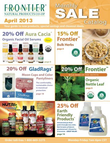 Monthly Sale Catalog - Frontier Coop