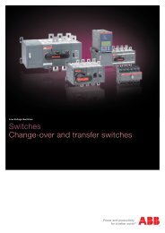 Switches Change-over and transfer switches