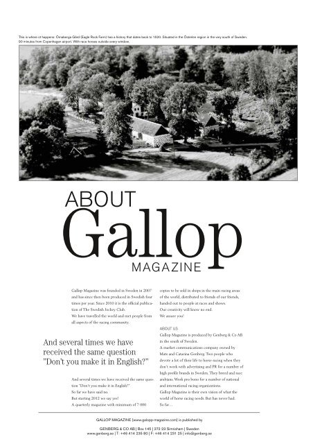 INEZ KARLSSON - Gallop Magazine