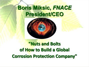 Cortec Corporation Boris Miksic, President/CEO