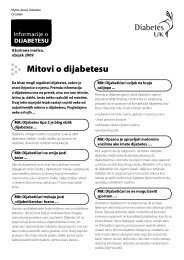 Mitovi o dijabetesu - Diabetes UK