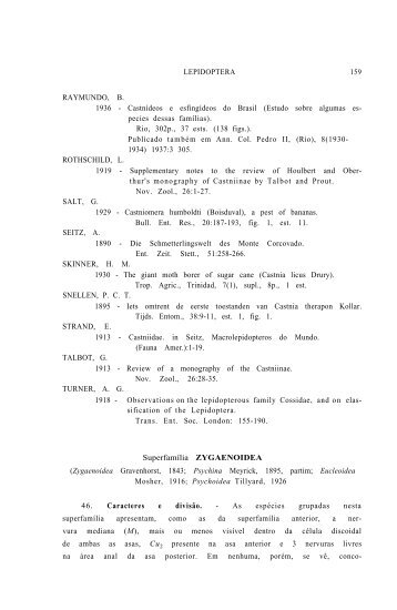 Superfamília ZYGAENOIDEA - Acervo Digital de Obras Especiais