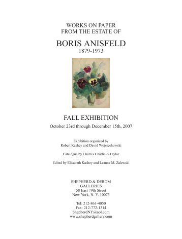 BORIS ANISFELD - Shepherd & Derom Galleries