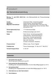 Protokoll der Gemeindeversammlung - Gemeinde Thierachern