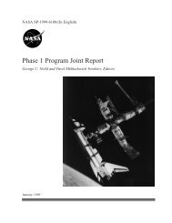 Phase 1 Program Joint Report - NASA Human Space Flight